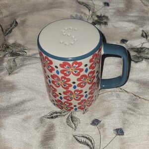 The Pioneer Woman Floral Ceramic Salt Shaker with Blue Handle